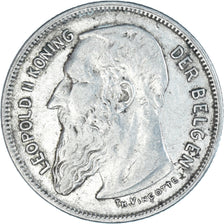 Coin, Belgium, 2 Francs, 2 Frank, 1909, VF(30-35), Silver, KM:59