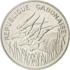 GABON, 100 Francs, 1975, Paris, KM #E6, MS(63), Nickel, 6.98