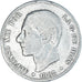 Moneta, Spagna, Alfonso XII, 2 Pesetas, 1882, Madrid, MB, Argento, KM:678.2