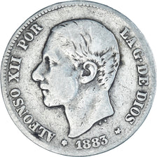 Monnaie, Espagne, Alfonso XII, 2 Pesetas, 1883, Madrid, TB, Argent, KM:678.2