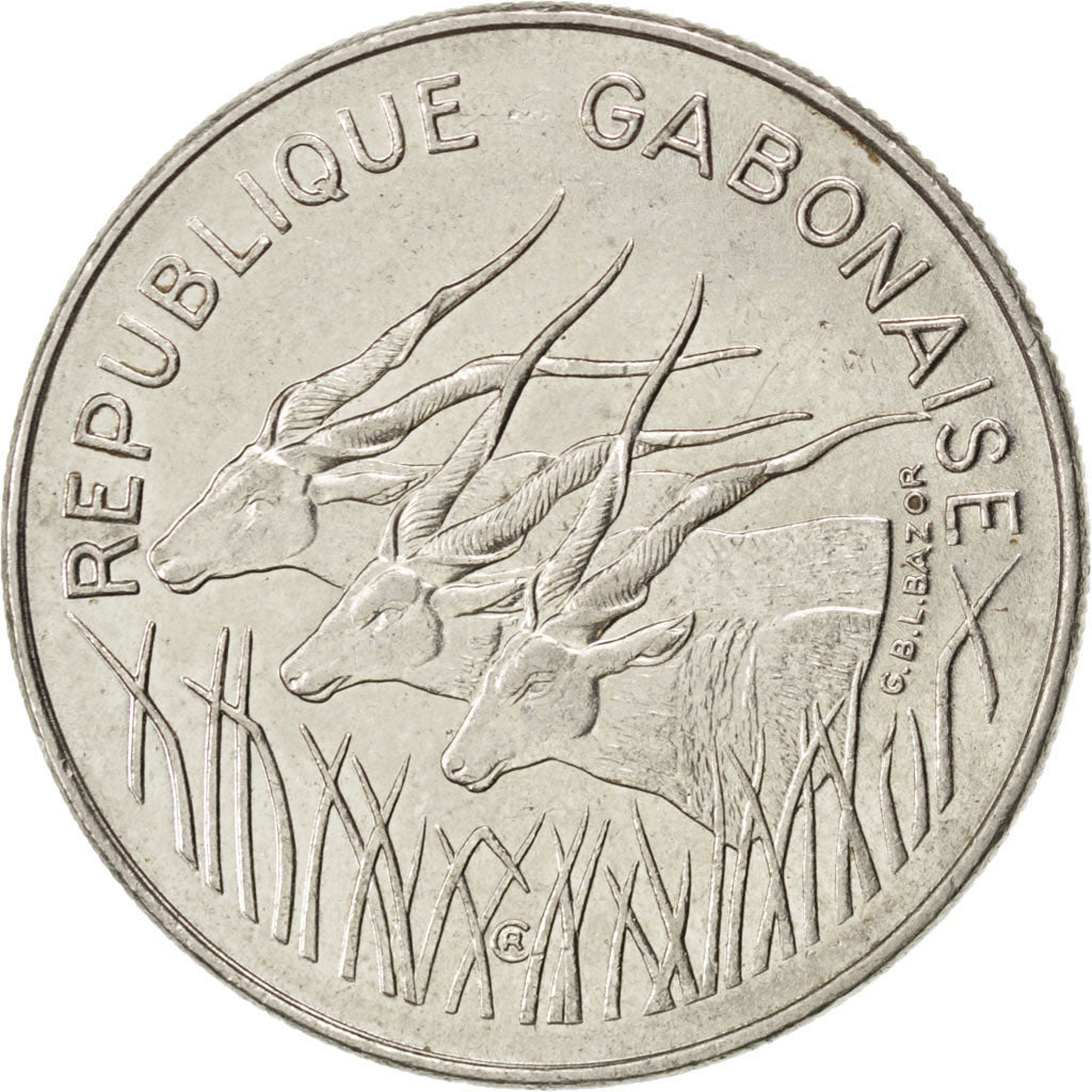 Gabon, 100 Francs 1975, KM 13