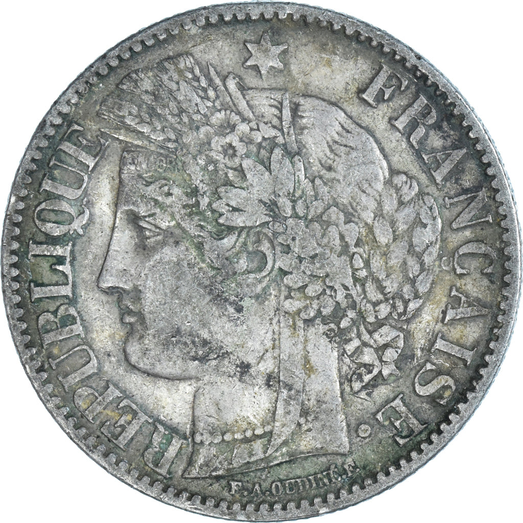 Moneta, Francia, Cérès, 2 Francs, 1895, Paris, MB+, Argento, KM:817.1