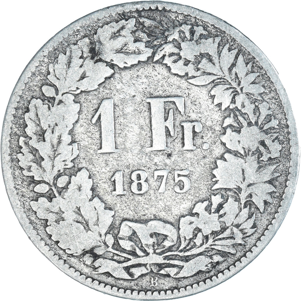 Coin, Switzerland, Franc, 1875, Bern, F(12-15), Silver, KM:24