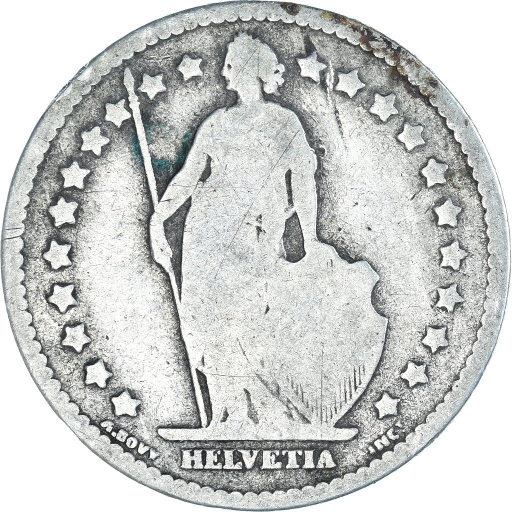 Coin, Switzerland, Franc, 1876, Bern, F(12-15), Silver, KM:24