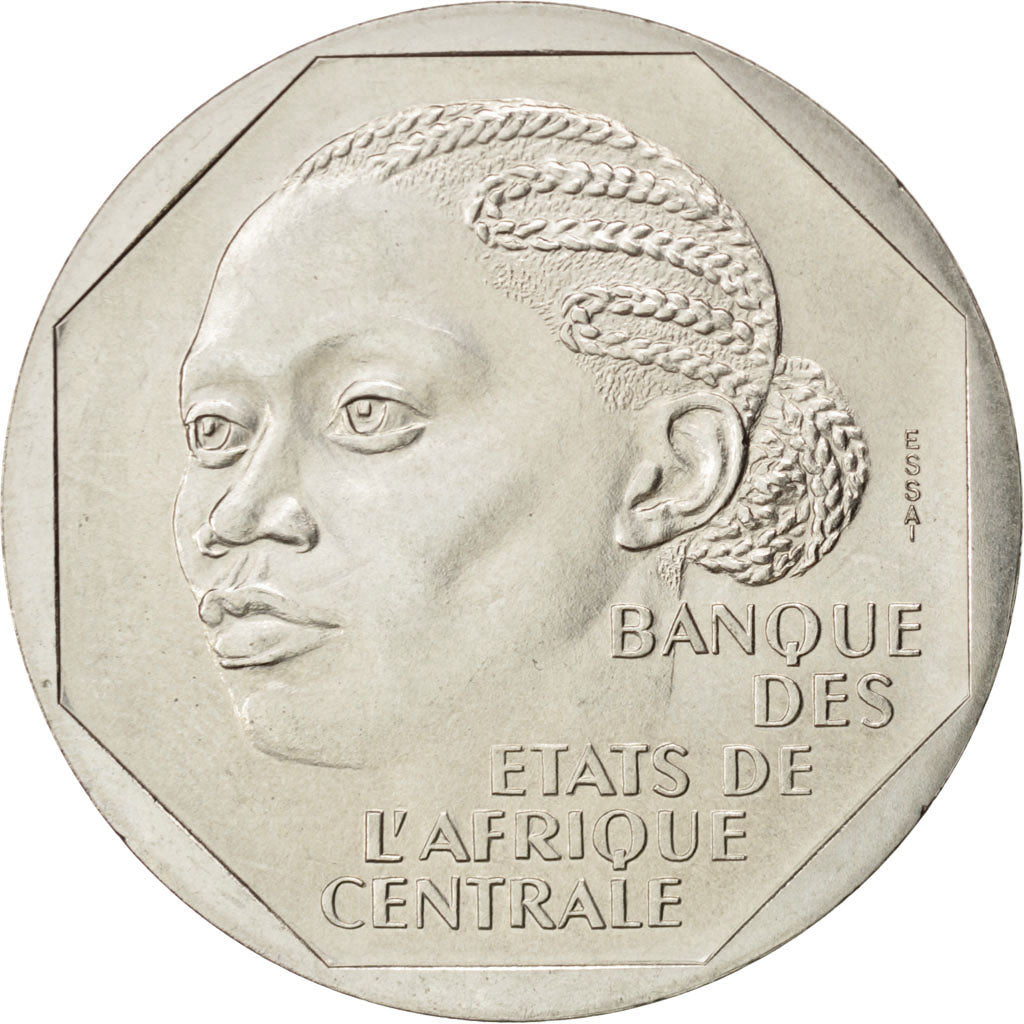 GABON, 500 Francs, 1985, Paris, KM #E7, MS(63), Cupro-nickel, 10.94