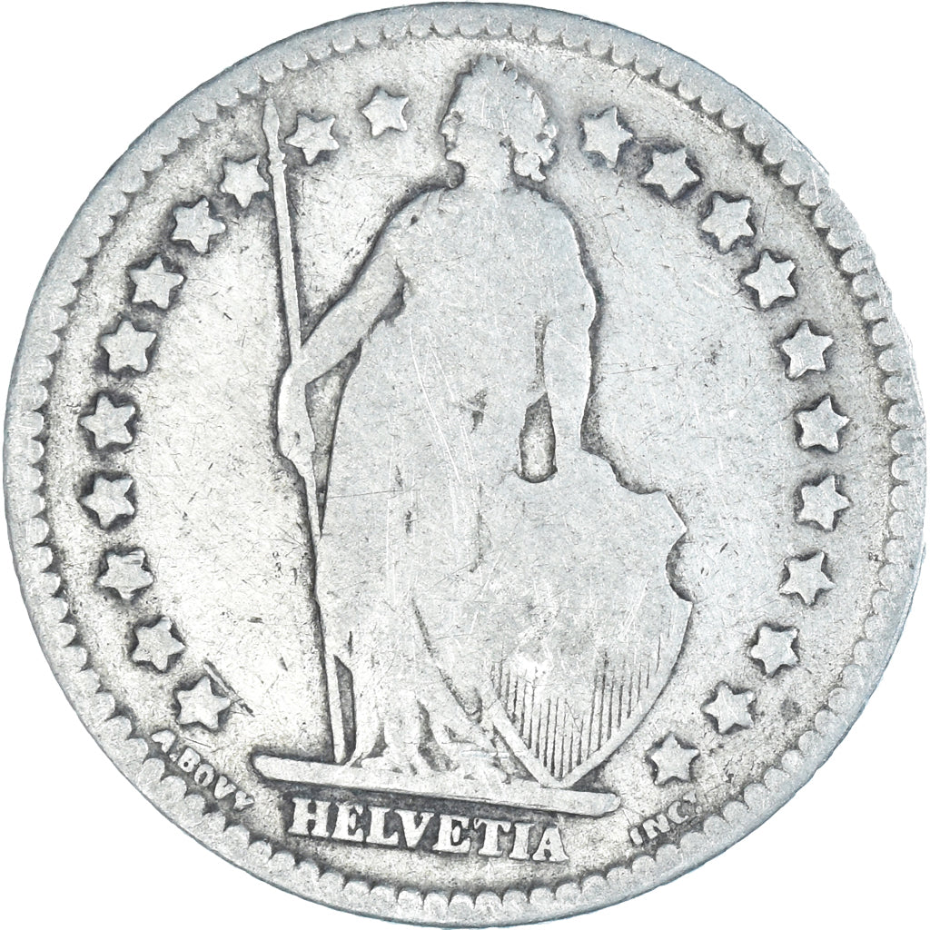 Coin, Switzerland, Franc, 1894, Paris, VF(20-25), Silver, KM:24