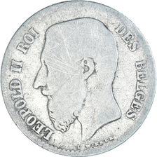 Coin, Belgium, Leopold II, Franc, 1866, F(12-15), Silver, KM:28.1
