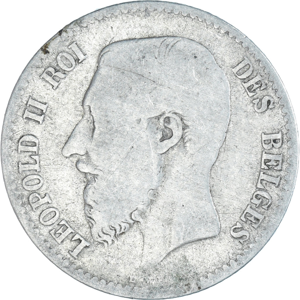 Coin, Belgium, Leopold II, Franc, 1866, F(12-15), Silver, KM:28.1