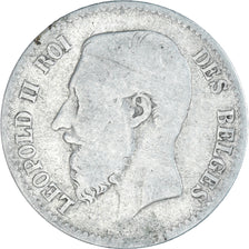Coin, Belgium, Leopold II, Franc, 1866, F(12-15), Silver, KM:28.1