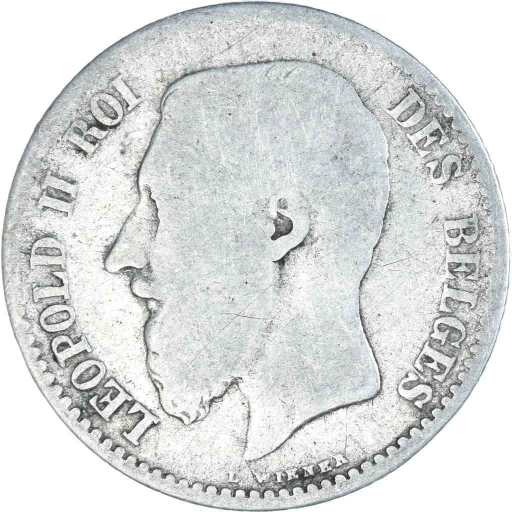 Coin, Belgium, Leopold II, Franc, 1869, F(12-15), Silver, KM:28.1