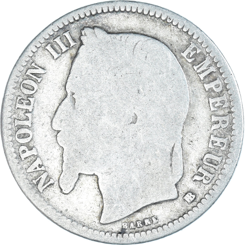 Coin, France, Napoleon III, Franc, 1870, Strasbourg, F(12-15), Silver, KM:806.2