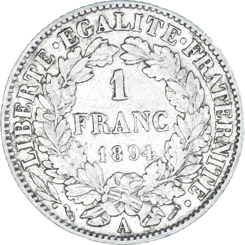 Coin, France, Cérès, Franc, 1894, Paris, EF(40-45), Silver, KM:822.1