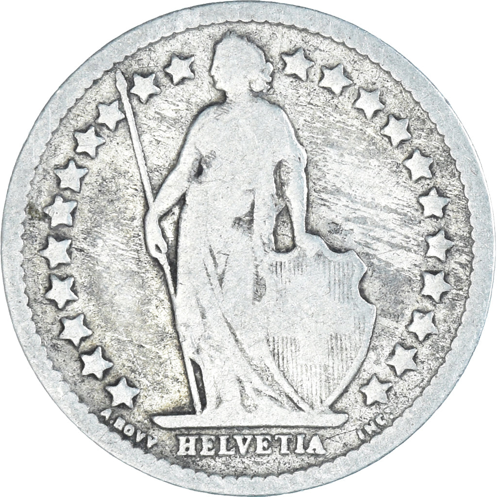 Coin, Switzerland, 1/2 Franc, 1879, Bern, VF(20-25), Silver, KM:23