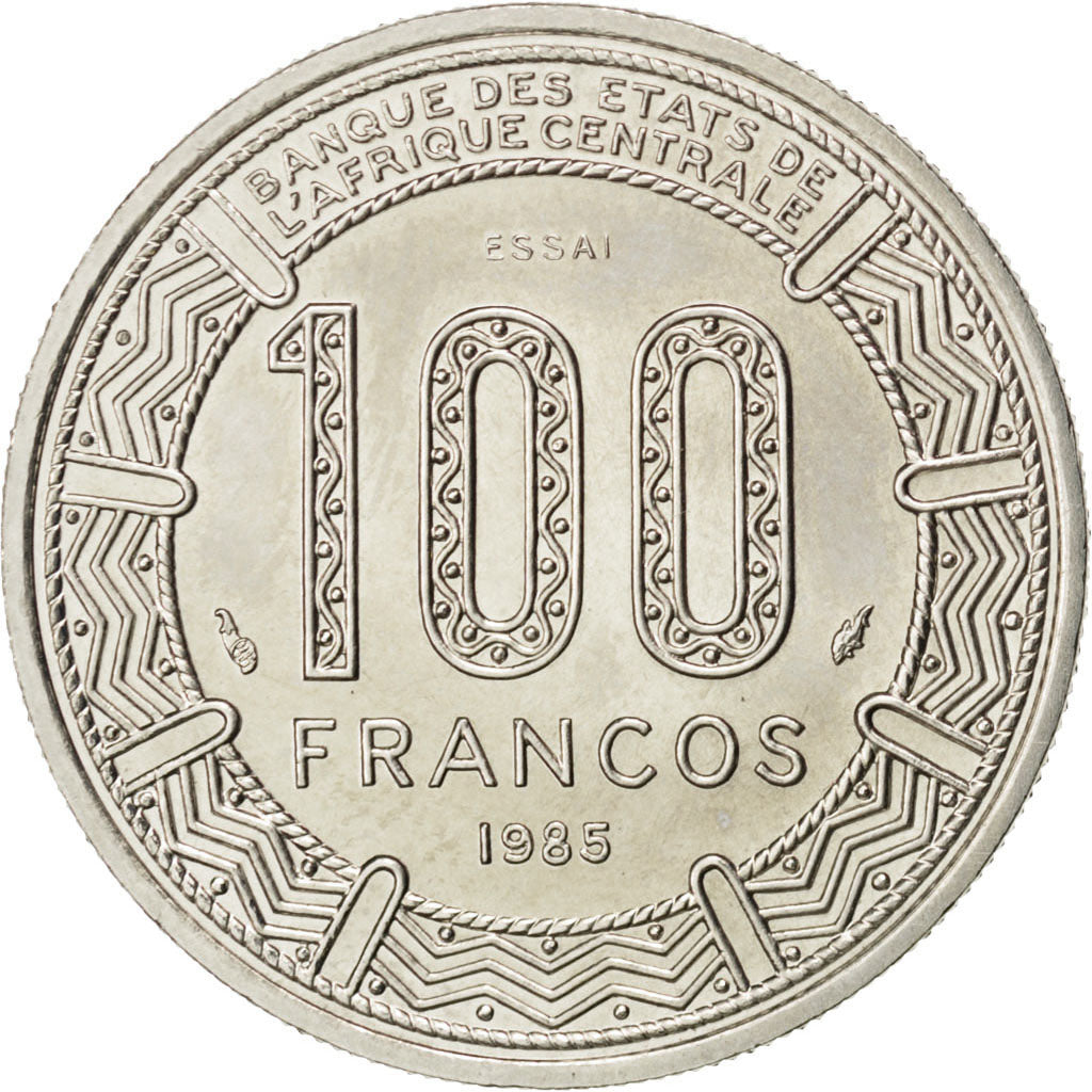 EQUATORIAL GUINEA, 100 Francos, 1985, KM #E31, MS(63), Nickel, 6.99
