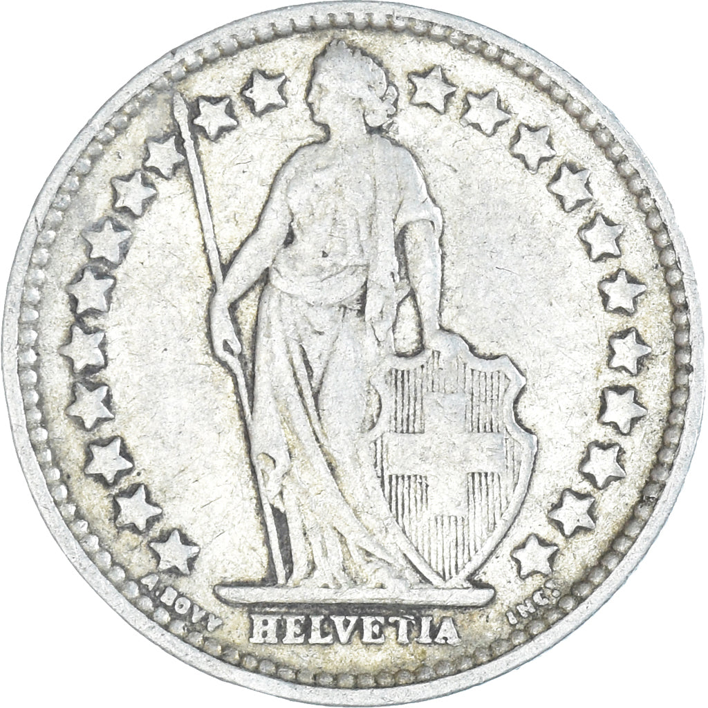 Coin, Switzerland, 1/2 Franc, 1909, Bern, VF(30-35), Silver, KM:23