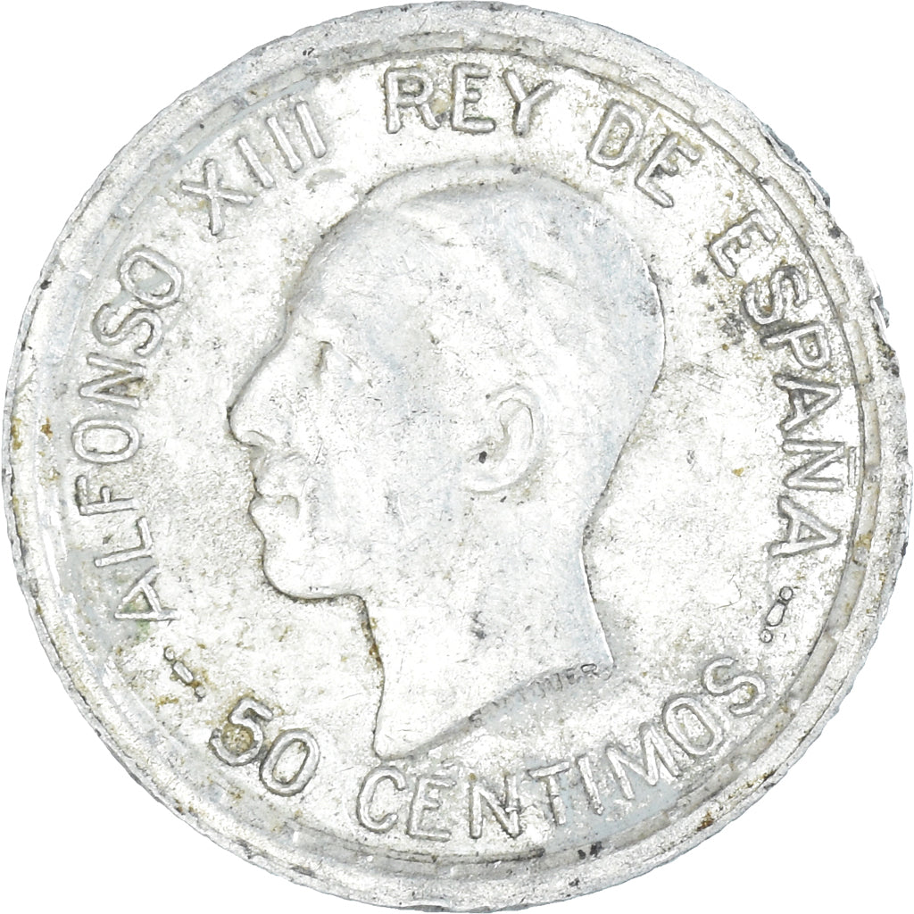 Coin, Spain, Alfonso XIII, 50 Centimos, 1926, Madrid, EF(40-45), Silver, KM:741
