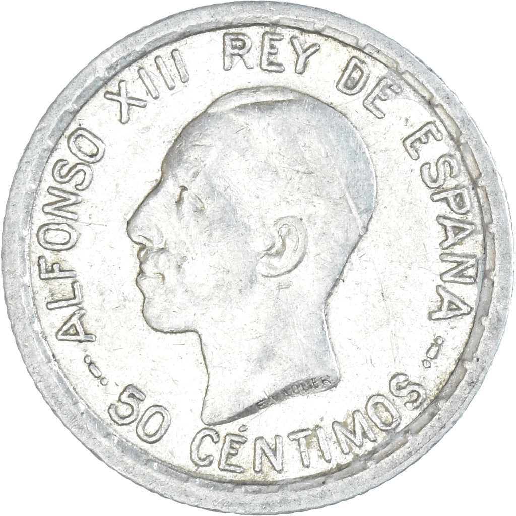 Coin, Spain, Alfonso XIII, 50 Centimos, 1926, Madrid, EF(40-45), Silver, KM:741
