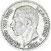 Coin, Spain, Alfonso XII, 50 Centimos, 1880, Madrid, VF(30-35), Silver, KM:685