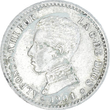 Coin, Spain, Alfonso XIII, 50 Centimos, 1904 (04), Madrid, AU(50-53), Silver