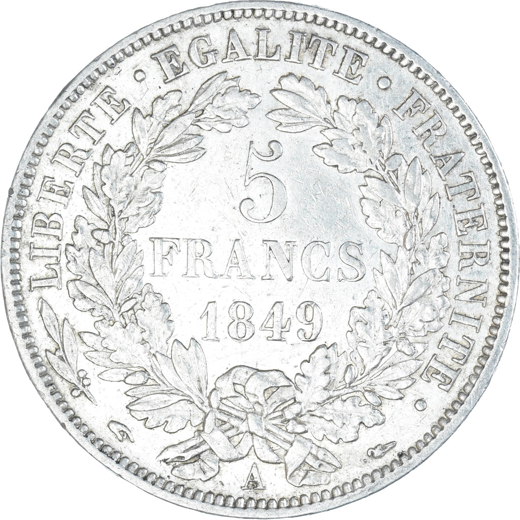 Coin, France, Cérès, 5 Francs, 1849, Paris, AU(50-53), Silver, KM:761.1
