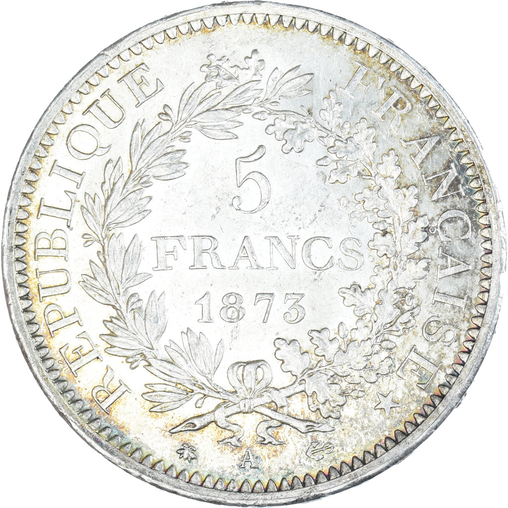 Coin, France, Hercule, 5 Francs, 1873, Paris, MS(60-62), Silver, KM:820.1