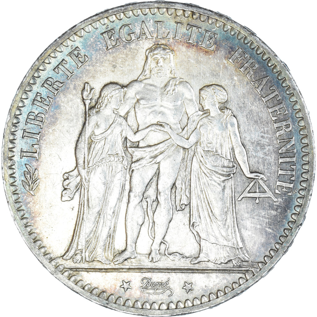 Coin, France, Hercule, 5 Francs, 1876, Paris, MS(60-62), Silver, KM:820.1