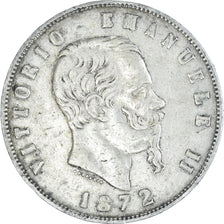 Coin, Italy, Vittorio Emanuele II, 5 Lire, 1872, Milan, VF(30-35), Silver