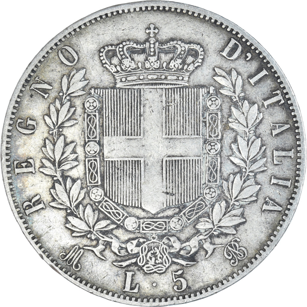 Monnaie, Italie, Vittorio Emanuele II, 5 Lire, 1873, Milan, TB+, Argent, KM:8.3