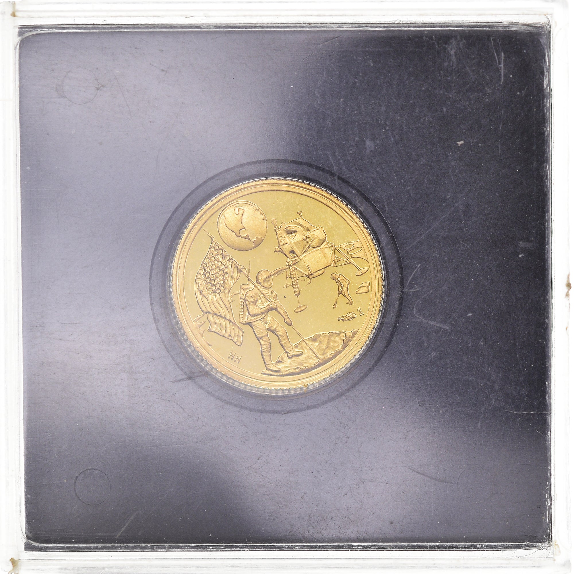 Vereinigte Staaten, Medaille, Landing on the Moon, History, 1969, STGL, Gold