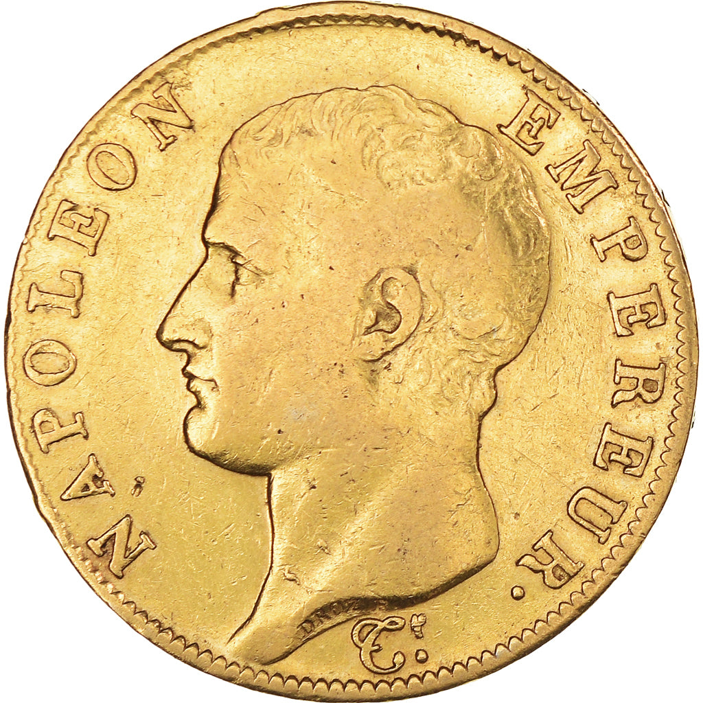 Moeda, França, Napoléon I, 40 Francs, AN 14, Torino, VF(30-35), Dourado