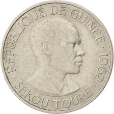 GUINEA, 5 Francs, 1962, KM #5, EF(40-45), Copper-Nickel, 20, 3.44