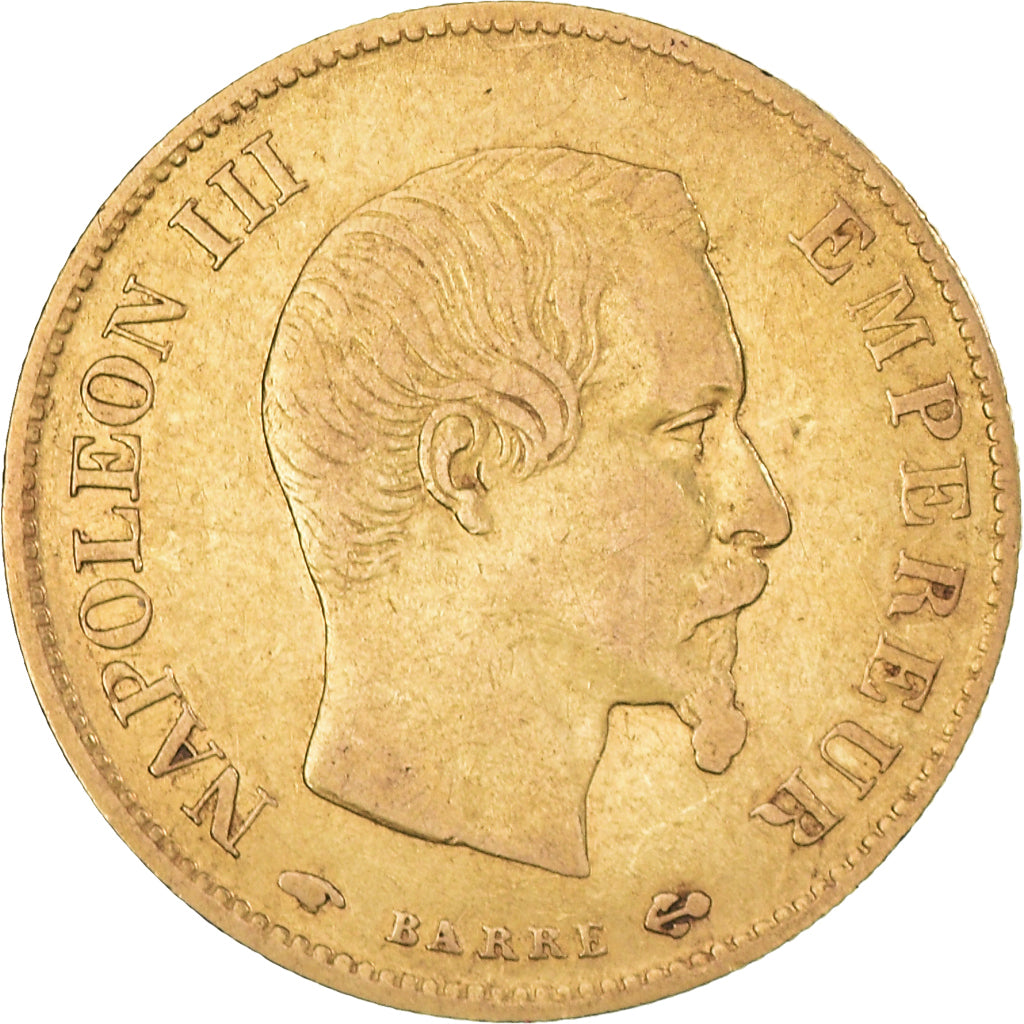 Münze, Frankreich, Napoleon III, 10 Francs, 1859, Paris, SS, Gold, KM:784.3