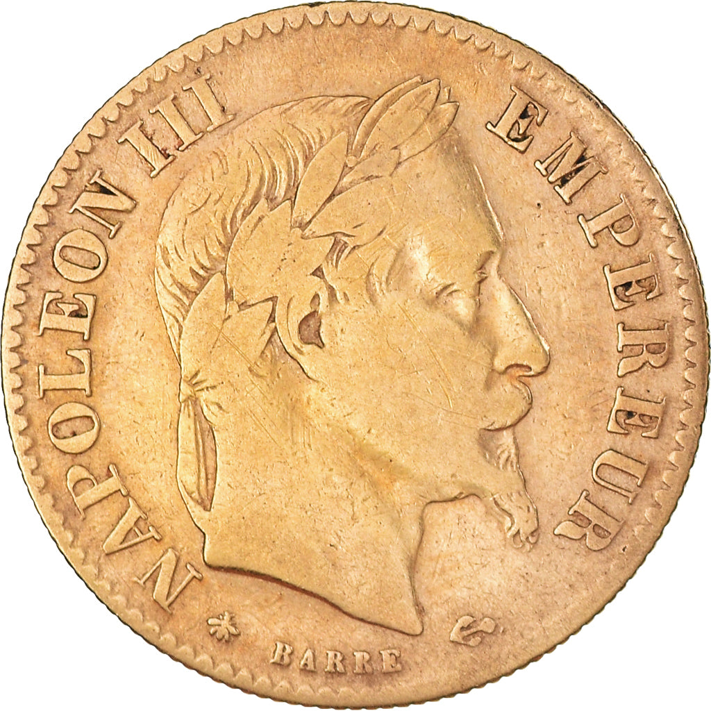 Munten, Frankrijk, Napoleon III, 10 Francs, 1864, Paris, FR+, Goud, KM:800.1