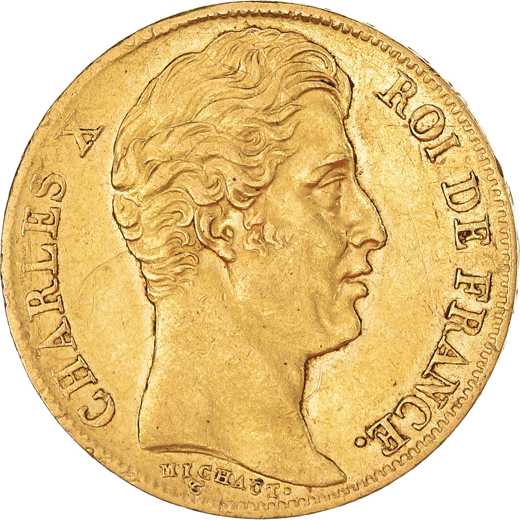 Munten, Frankrijk, Charles X, 20 Francs, 1830, Paris, ZF+, Goud, KM:726.1