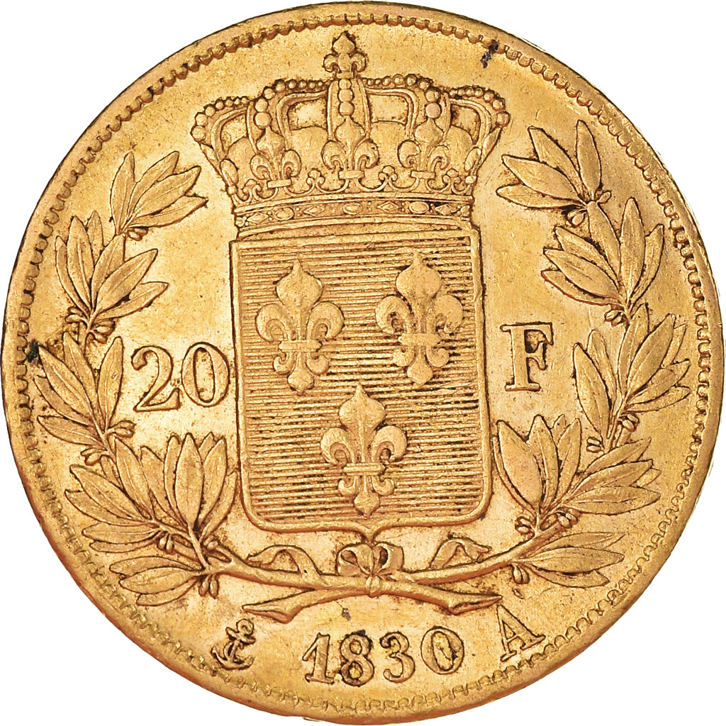 Munten, Frankrijk, Charles X, 20 Francs, 1830, Paris, ZF+, Goud, KM:726.1