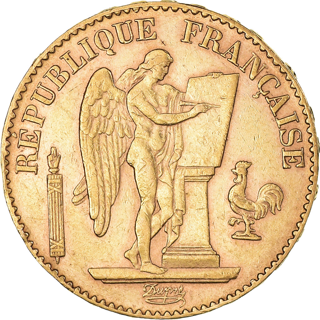 Munten, Frankrijk, Génie, 20 Francs, 1889, Paris, ZF+, Goud, KM:825