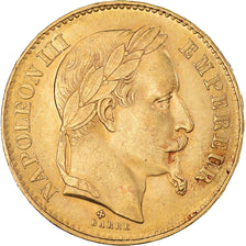 Munten, Frankrijk, Napoleon III, 20 Francs, 1868, Strasbourg, PR+, Goud