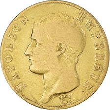 Moeda, França, Napoléon I, 40 Francs, AN 13, Paris, VF(20-25), Dourado