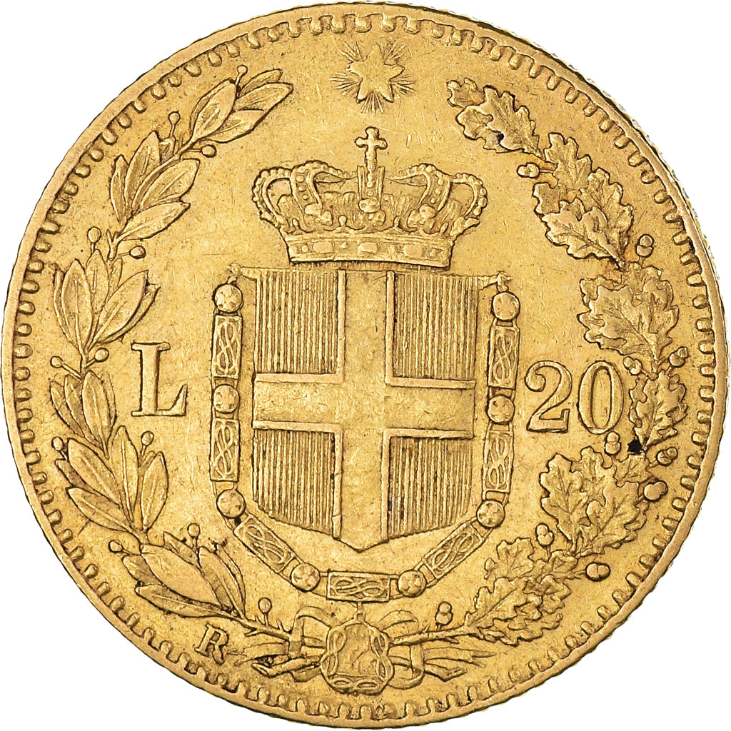 Monnaie, Italie, Umberto I, 20 Lire, 1879, Rome, TTB+, Or, KM:21