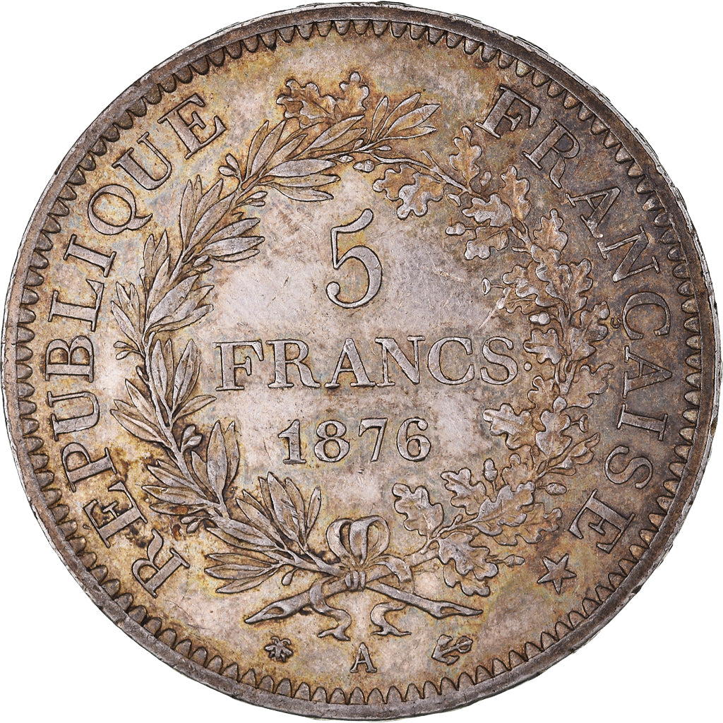 Monnaie, France, Hercule, 5 Francs, 1876, Paris, SUP, Argent, Gadoury:745a