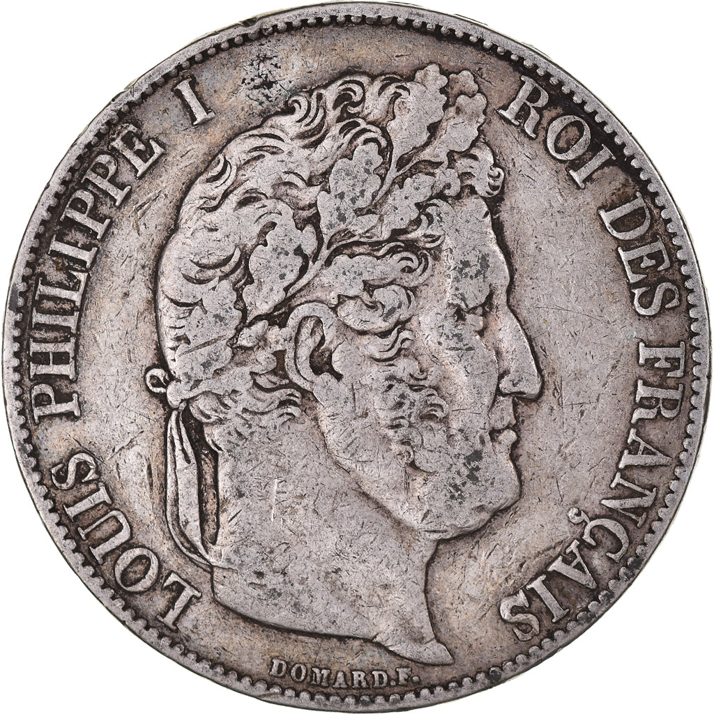 Monnaie, France, Louis-Philippe, 5 Francs, 1845, Strasbourg, TB+, Argent