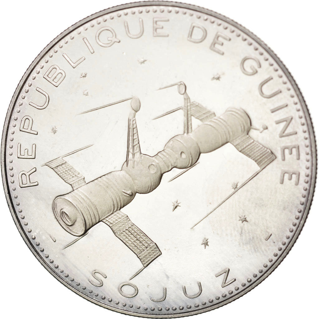 GUINEA, 250 Francs, 1970, KM #21, MS(63), Silver, 14.53