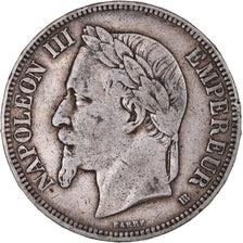 Coin, France, Napoleon III, 5 Francs, 1869, Strasbourg, VF(30-35), Silver