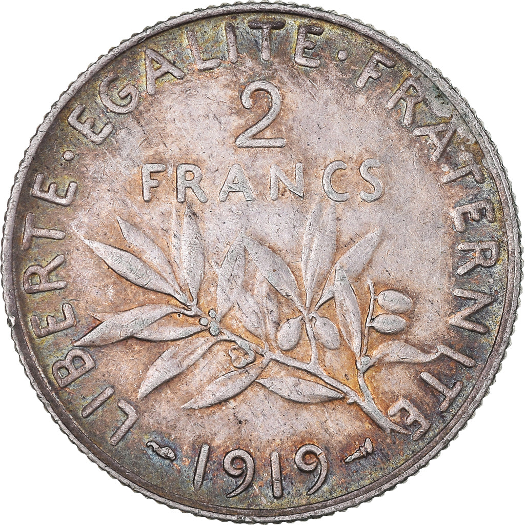 Monnaie, France, Semeuse, 2 Francs, 1919, Paris, SUP+, Argent, Gadoury:532