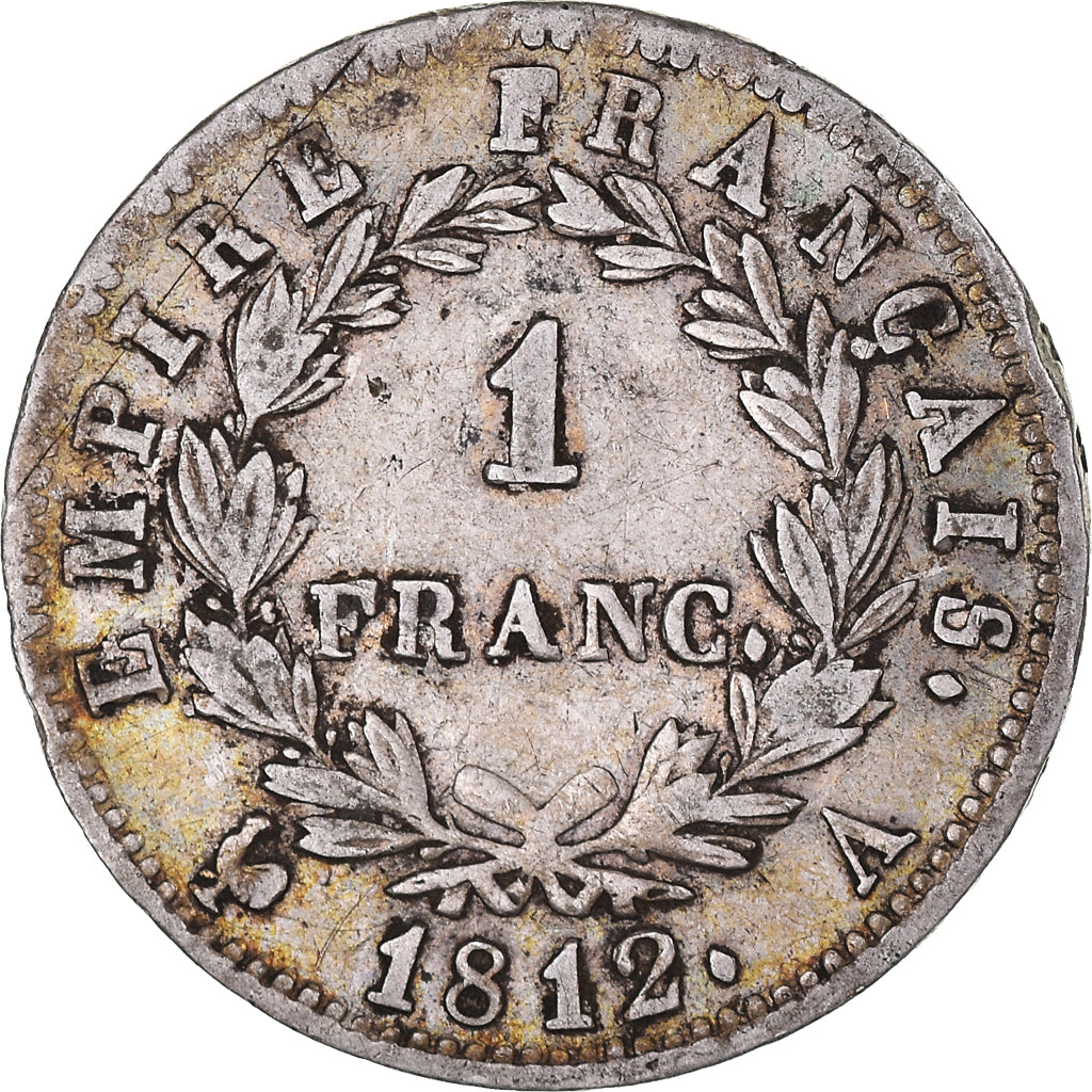 Coin, France, Napoléon I, Franc, 1812, Paris, EF(40-45), Silver, KM:692.1