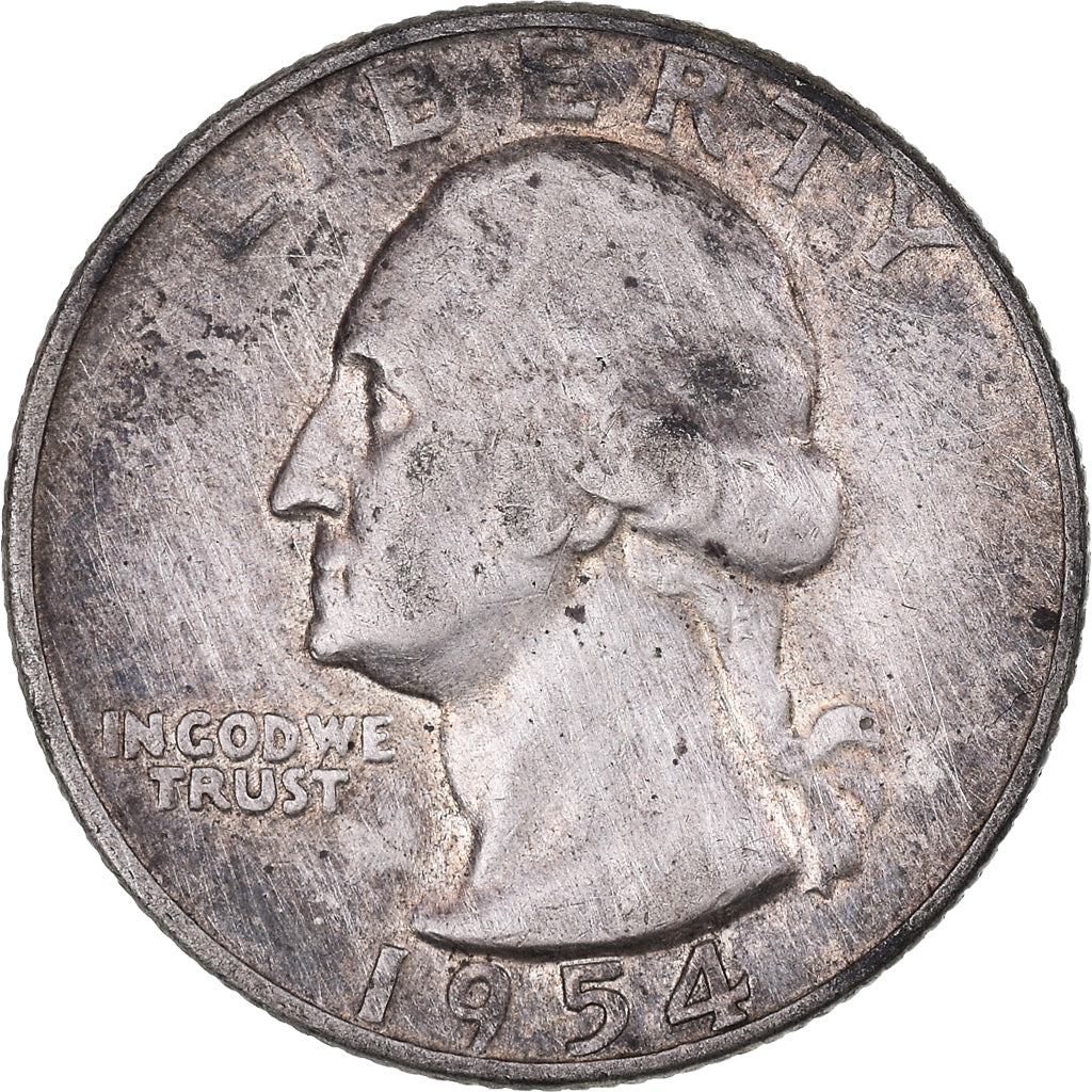Coin, United States, Washington Quarter, Quarter, 1954, U.S. Mint, Philadelphia