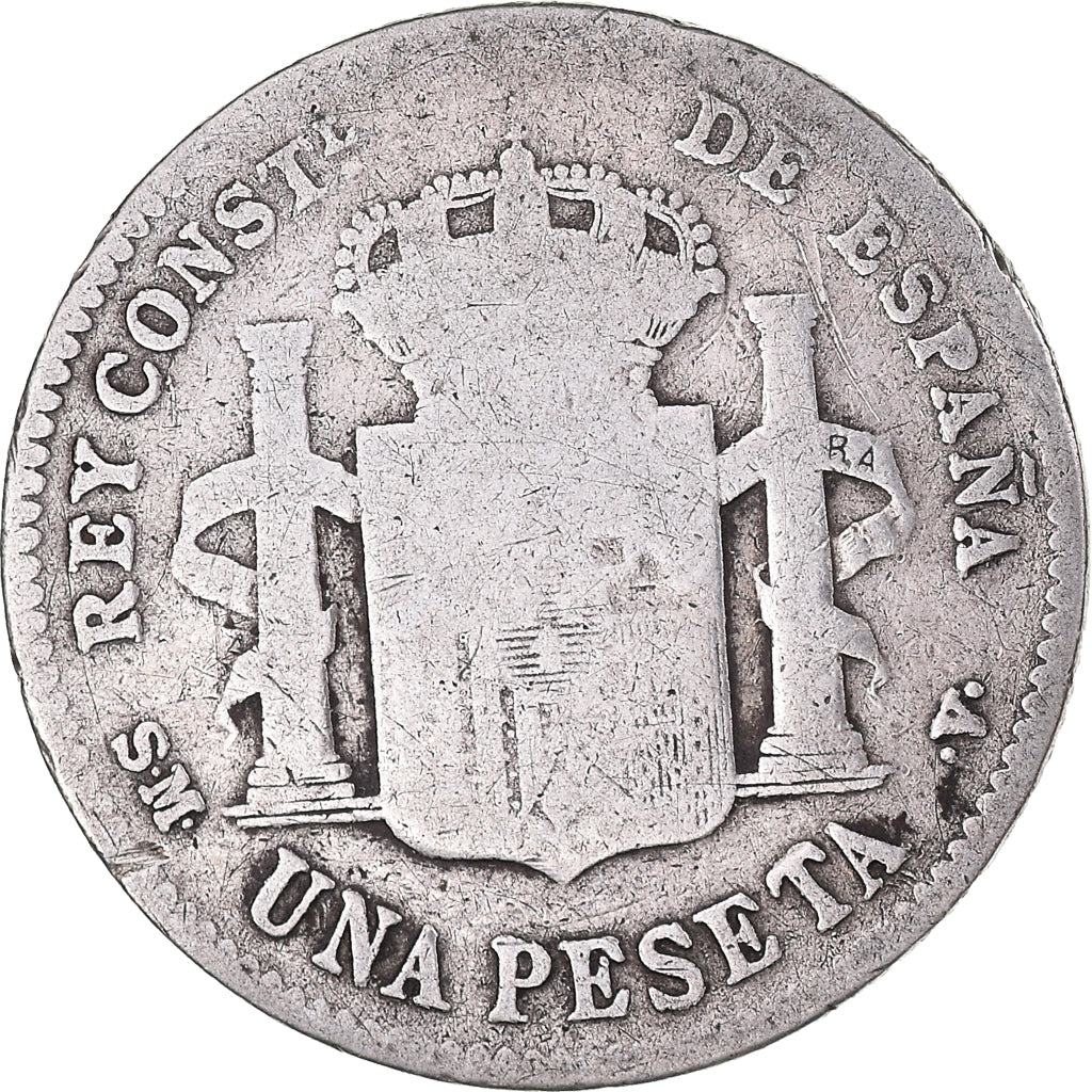 Moneda, España, Alfonso XIII, Peseta, Uncertain date, Madrid, BC, Plata, KM:706