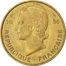 FRENCH WEST AFRICA, 10 Francs, 1956, KM #E4, AU(50-53), Aluminum-Bronze,...