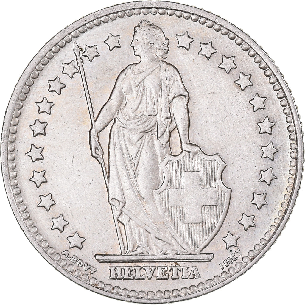 Coin, Switzerland, Franc, 1955, Bern, AU(55-58), Silver, KM:24