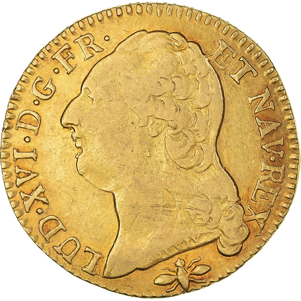 Monnaie, France, Louis XVI, Louis d'or à la tête nue, Louis d'Or, 1789, Lyon